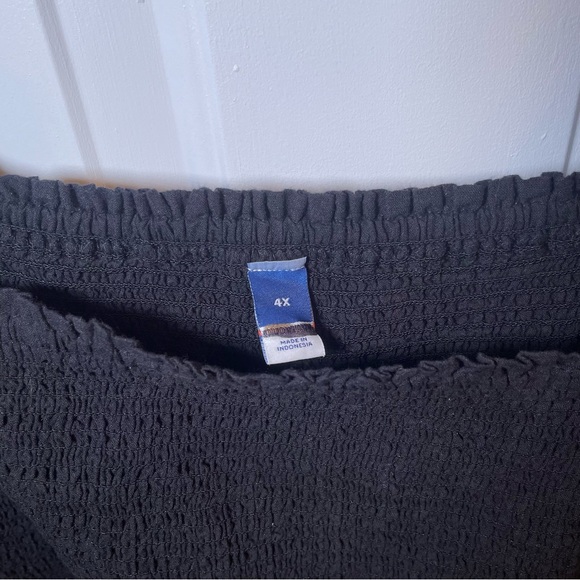 Old Navy Black Smocked Square-Neck Mini Dress - Picture 9 of 10